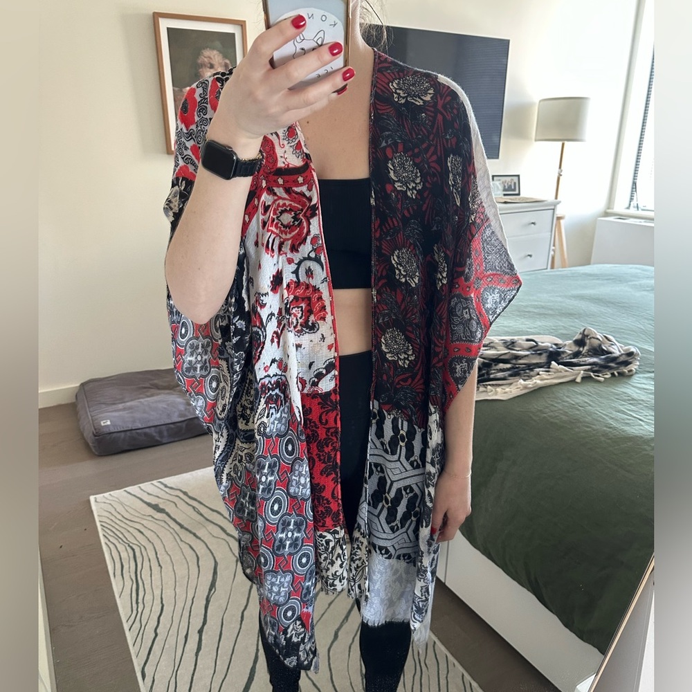 Paisley shawl/ pool over up